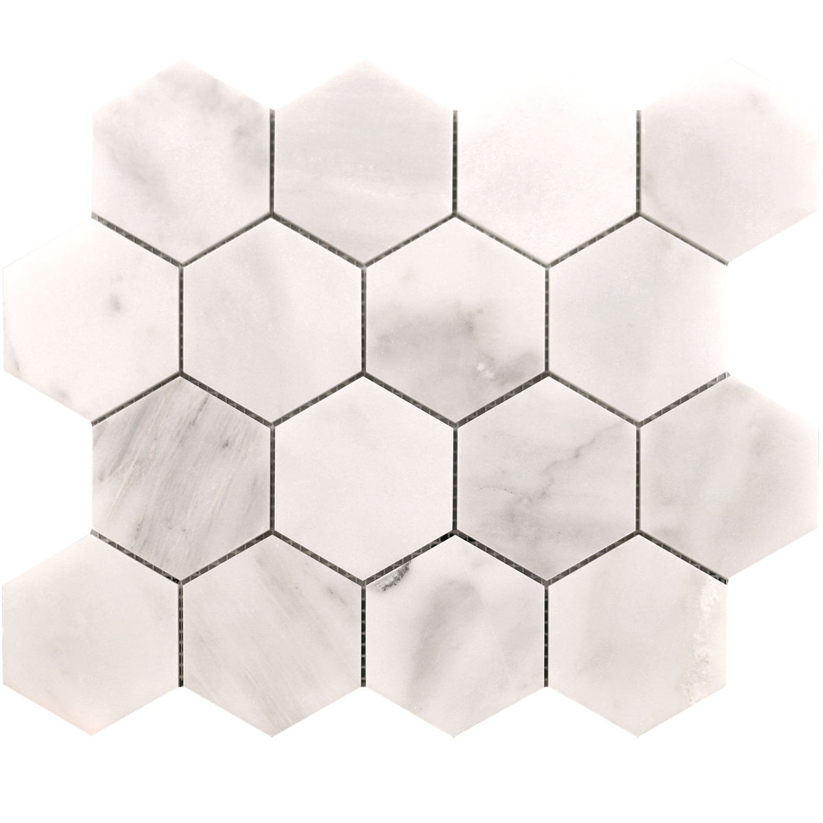 Calacatta Vida Hexagon 3'' Honed Mosaic Building Materials 