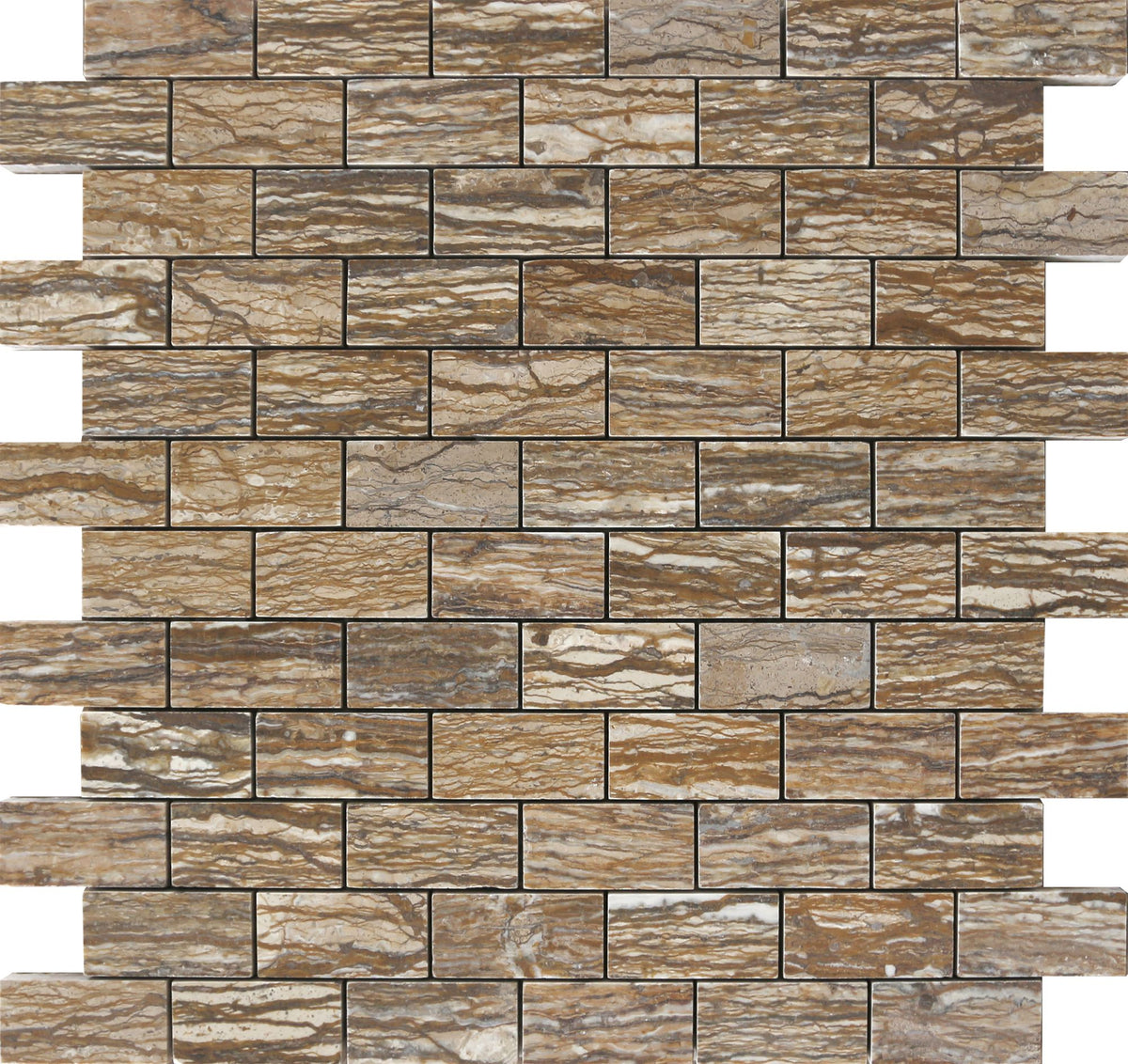 Ivy Brown VC 1''x2'' Honed Mosaic