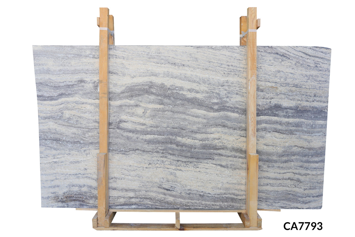 Silver White VC Honed  x 2CM Slab # CA7793 Building Materials 