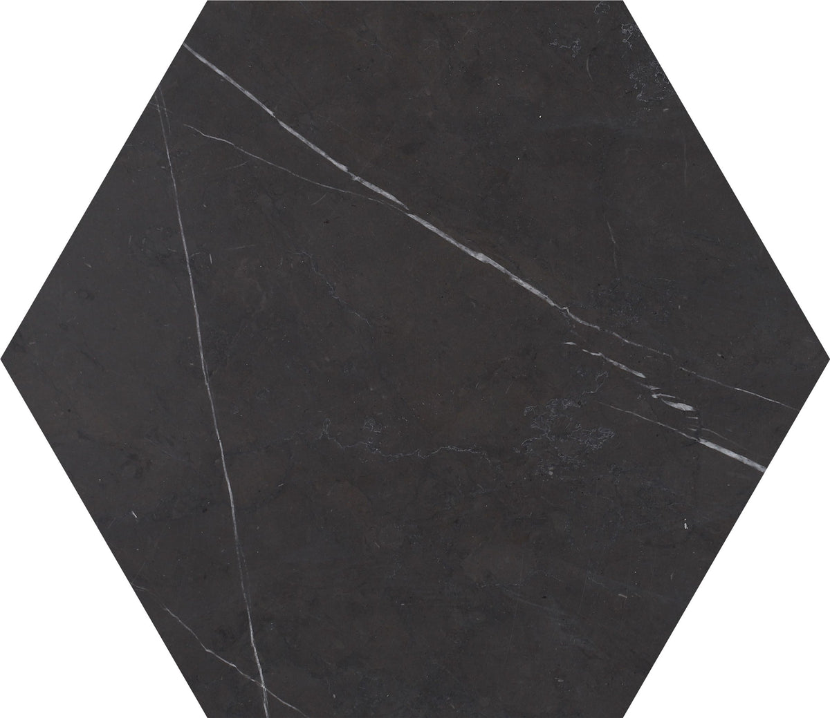 Mount Grey Plain Polished Hexagon 10''  x 3/8'' Field Tile Building Materials 