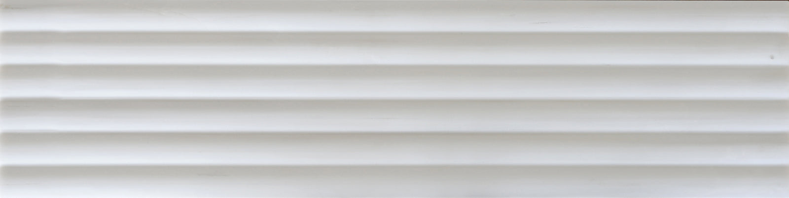 Glacier White Honed Flute-In 6'' x 24''  x 3/8'' Field Tile Field Tile 