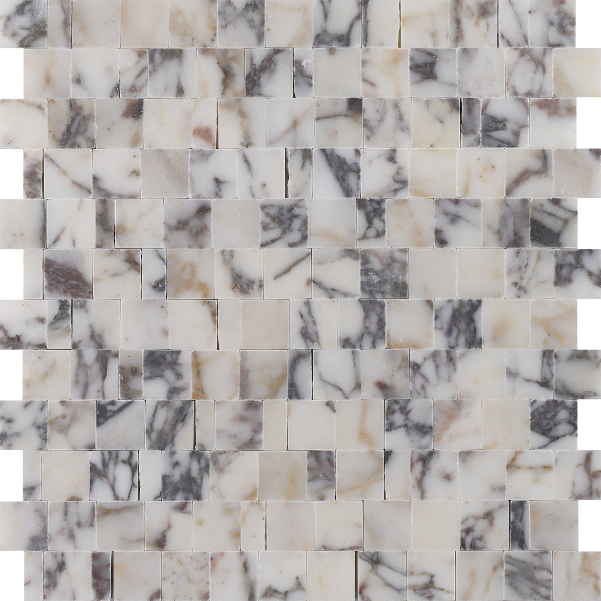 Calacatta Viola Broken Joint 004 Honed Mosaic