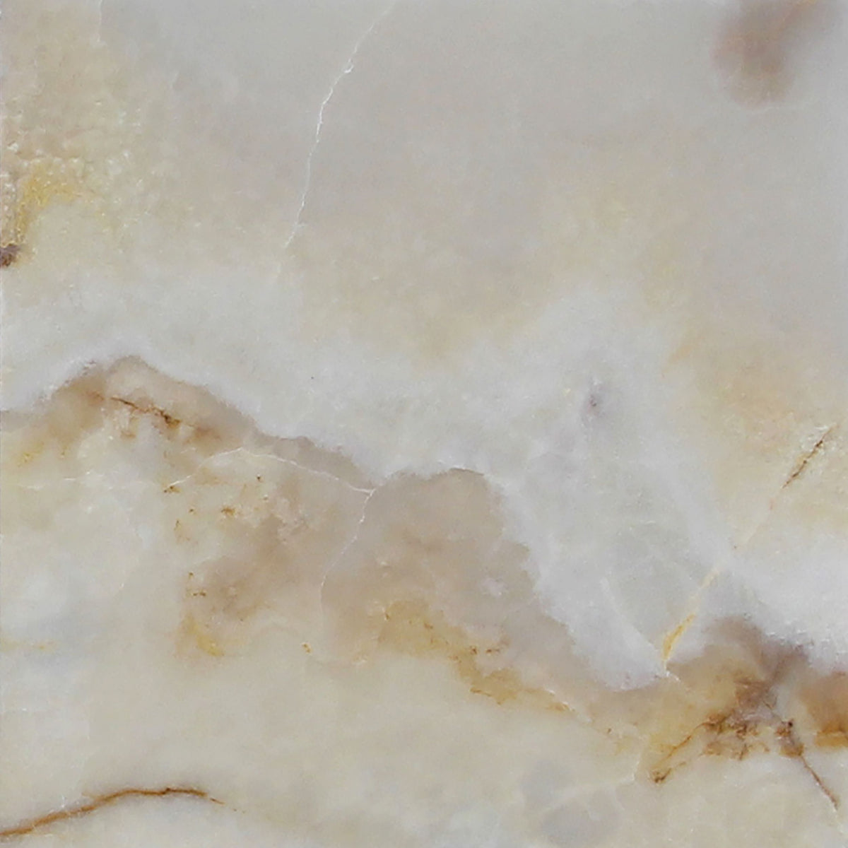 White Onyx Polished 12'' x 12''  x 3/8'' Field Tile