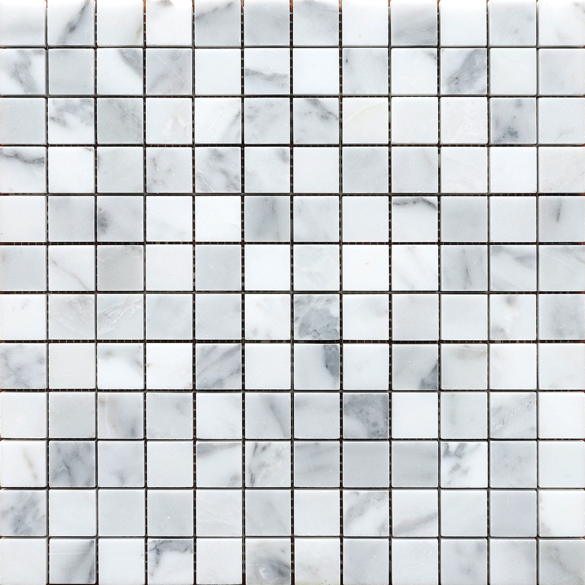 Statuario 1''x1'' Honed Mosaic