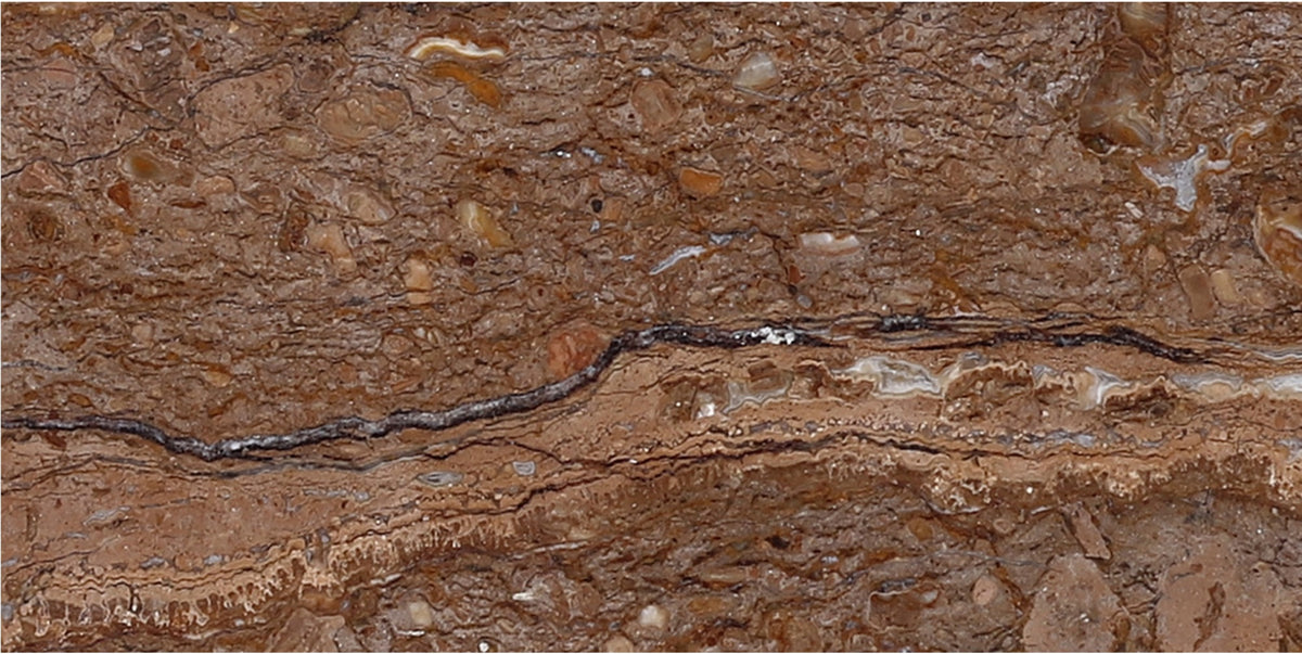 Ivy Brown VC Satin 3'' x 6''  x 3/8'' Field Tile Building Materials Ivy Brown VC  3'' x 6'' Travertine Field Tile