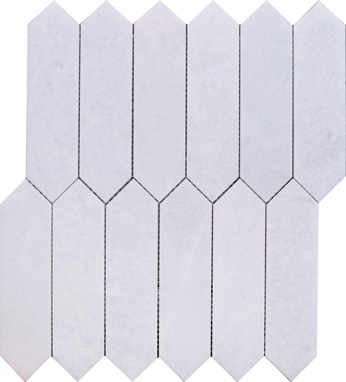 Snow White Picket 2''x8'' Honed Mosaic