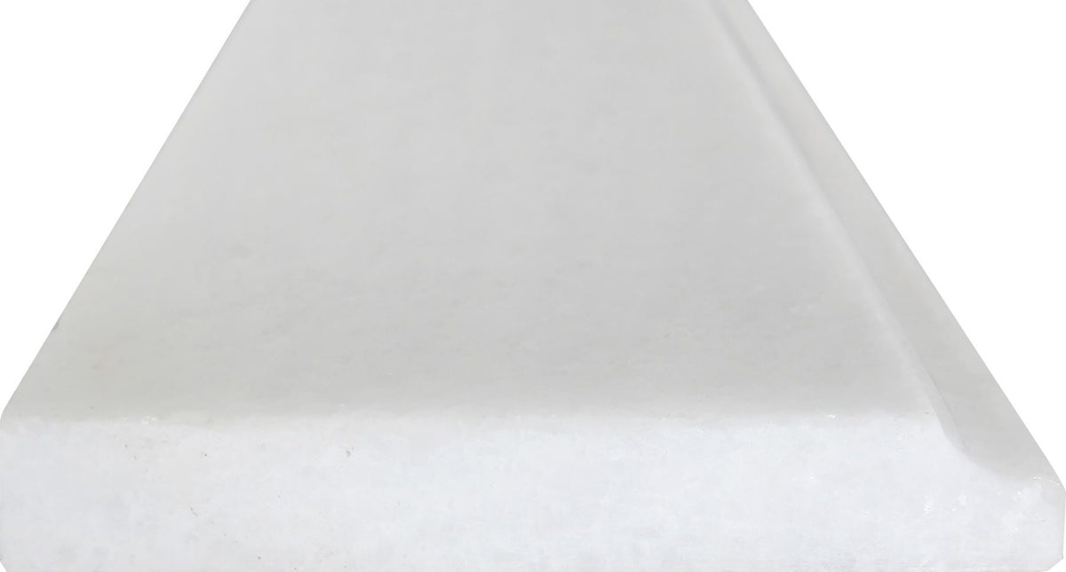 Snow White Polished Threshold Double Side Beveled 4'' x 36''  Molding
