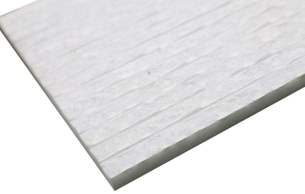 Snow White Rustic Chiseled Small 12'' x 24''  x 3/4'' Field Tile