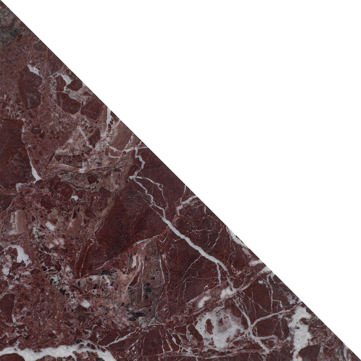 Rosso Levanto Honed Diamond Triangle  x 3/8'' Field Tile