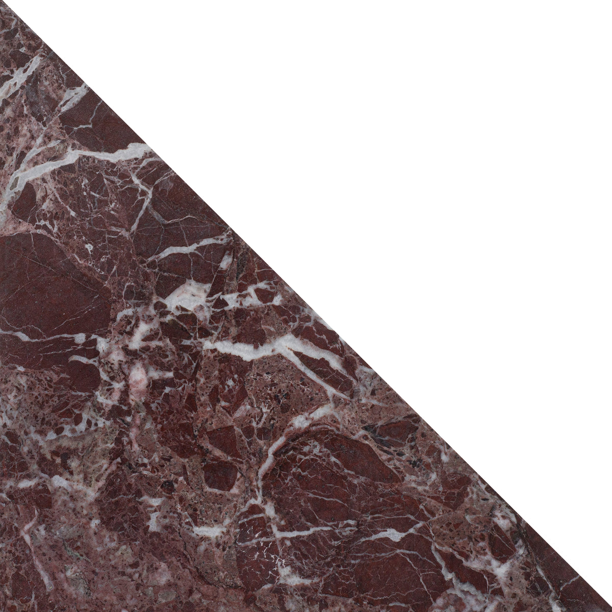 Rosso Levanto Honed Diamond Triangle  x 3/8'' Field Tile