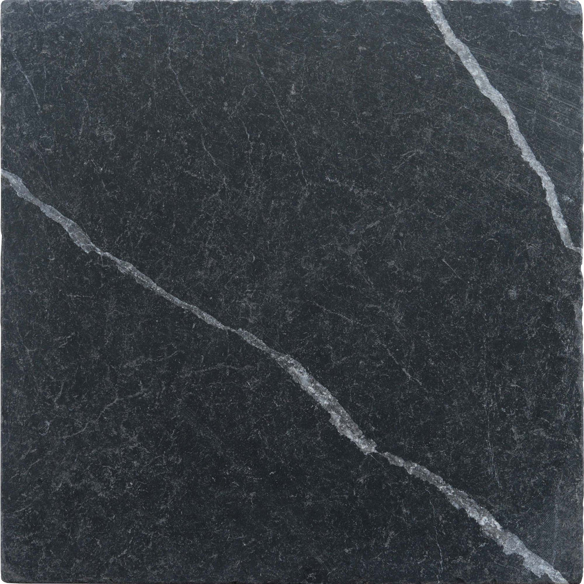 Black Silk Tumbled 12'' x 12''  x 3/8'' Field Tile