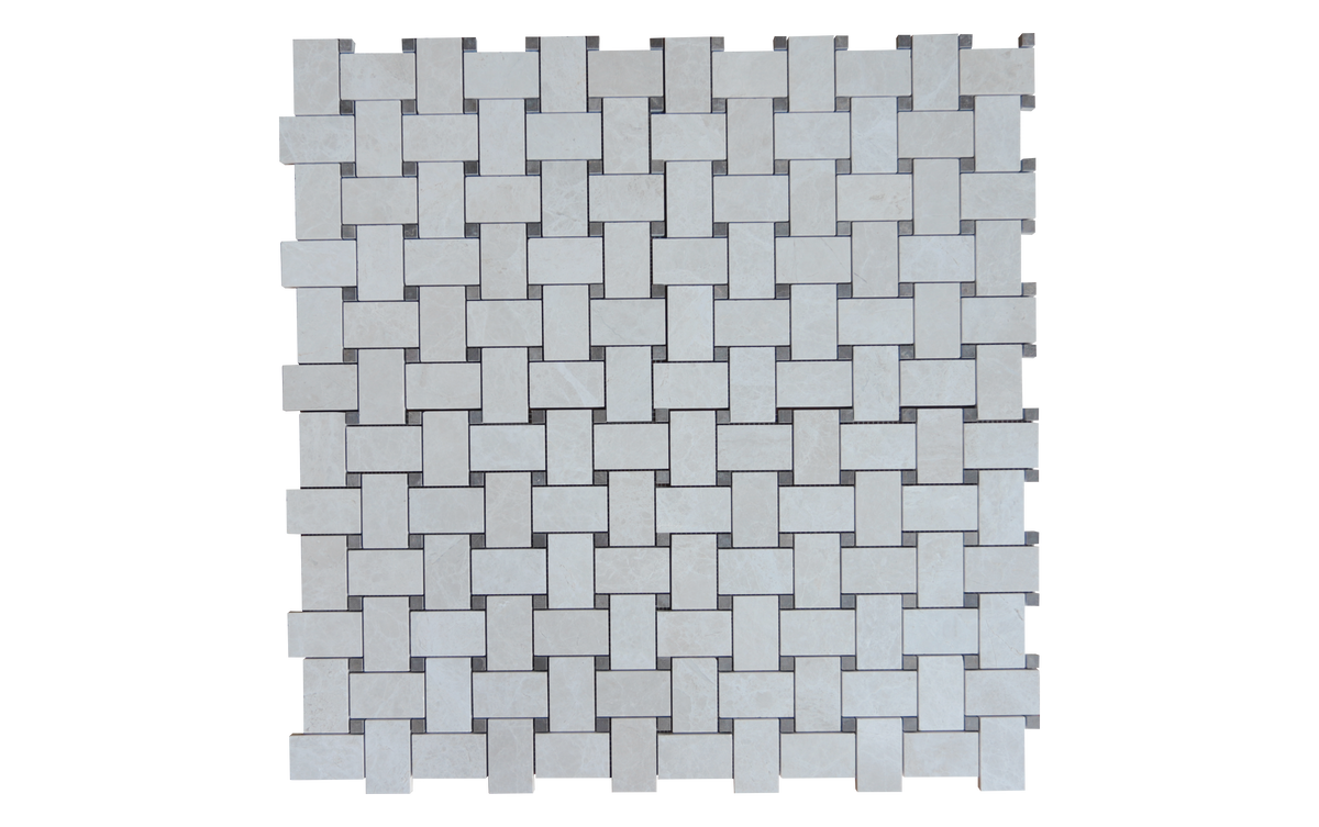 Papillon & Chocolate Bronze Large Basketweave Honed Mosaic