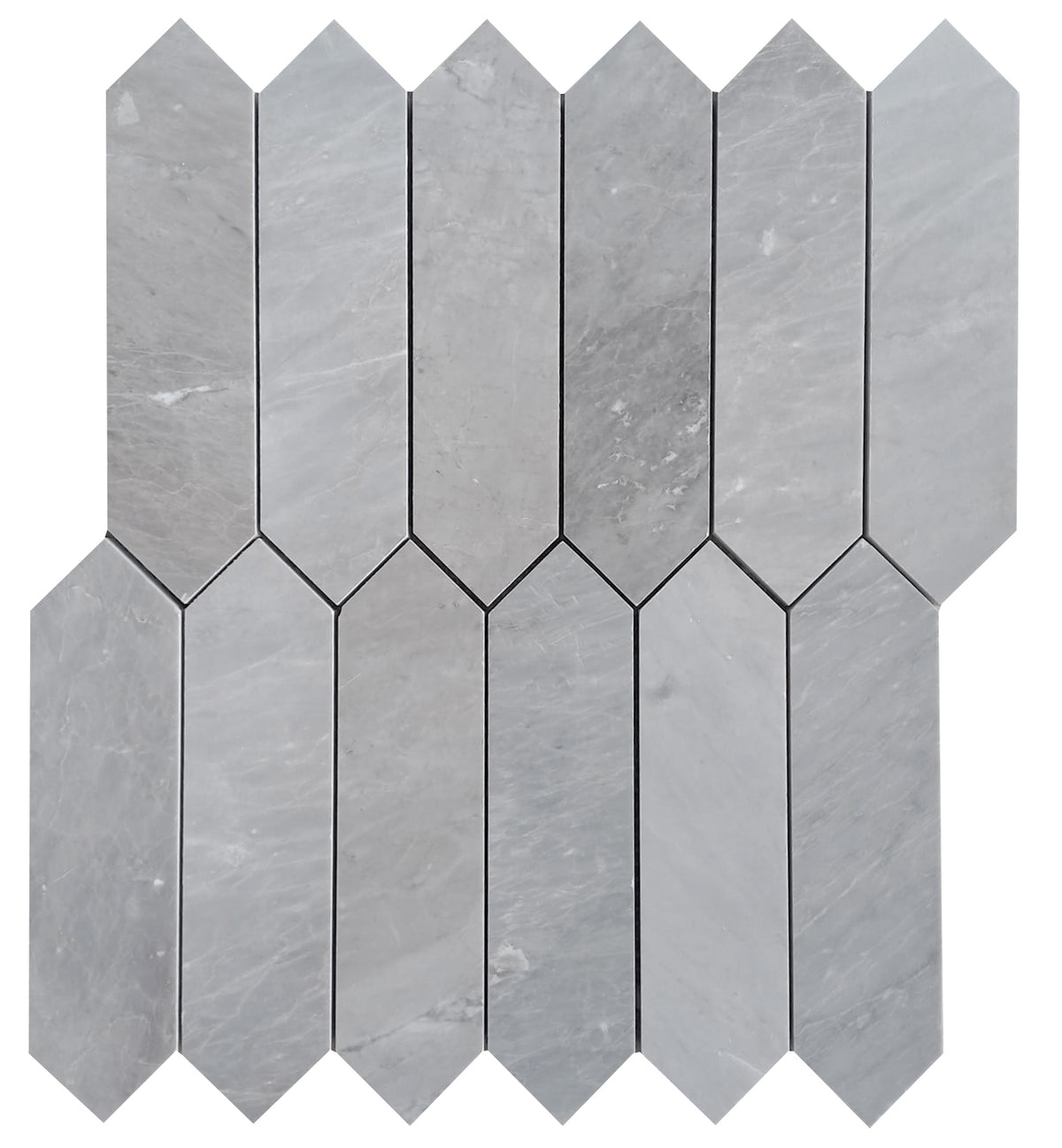 Earth Grey Picket 2&#39;&#39;x8&#39;&#39; Polished Mosaic Mosaic 
