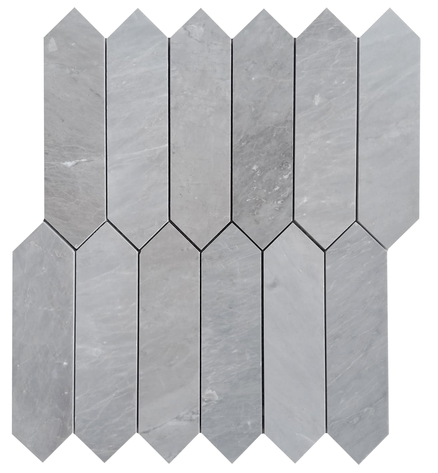 Earth Grey Picket 2''x8'' Polished Mosaic Mosaic 