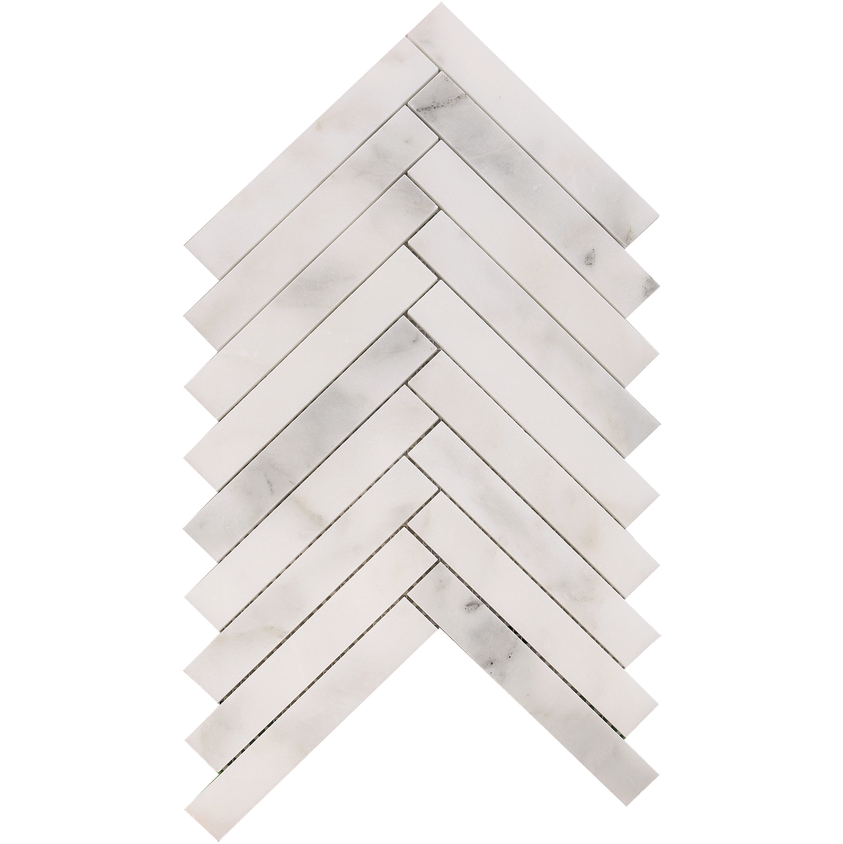 Calacatta Vida Herringbone 1''x6'' Polished Mosaic