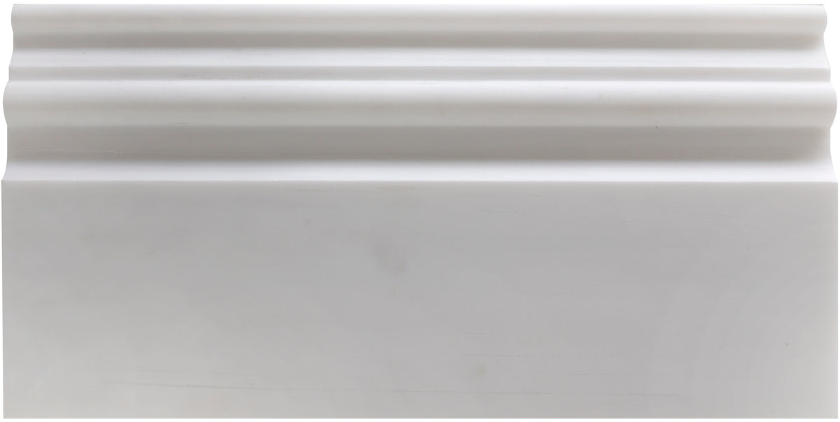 Glacier White Honed Base 6'' x 18''  Molding Building Materials 