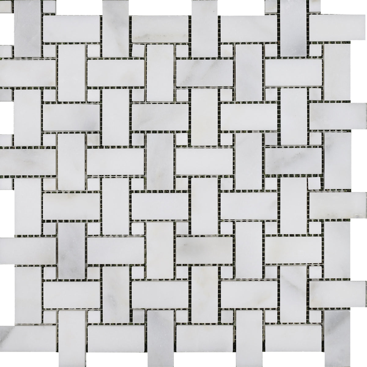 Calacatta Vida Basketweave Honed Mosaic