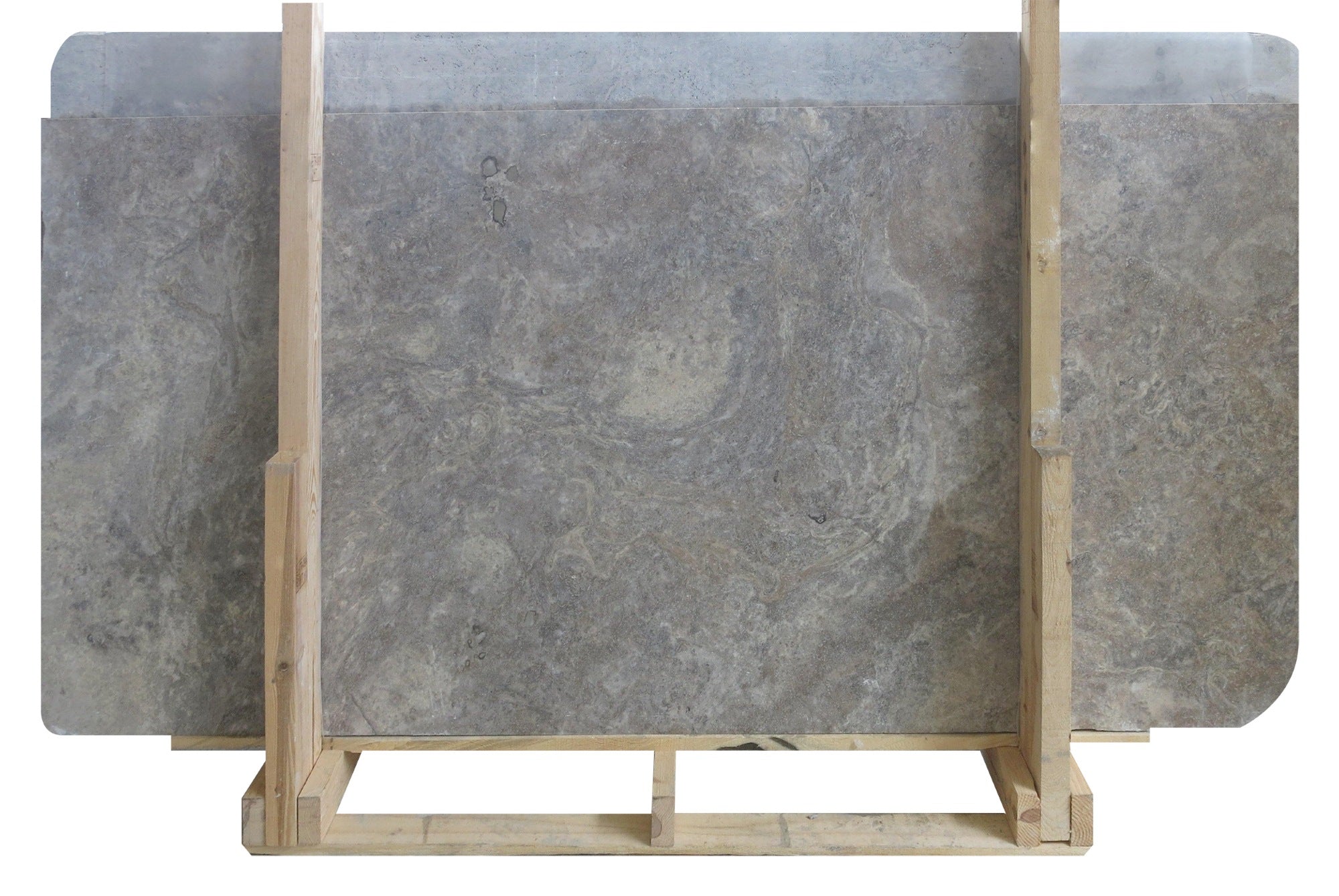 Silver Travertine CC Honed 3CM Slab # J1269 Building Materials 
