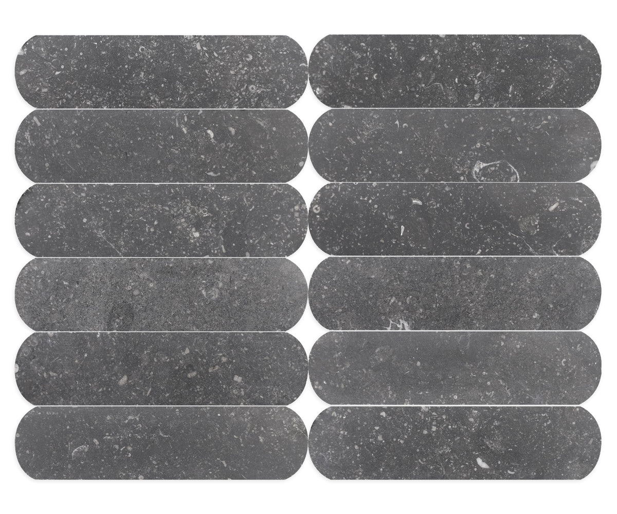 Belgian Blue Honed Tivoli 2'' x 8''  x 3/8'' Field Tile