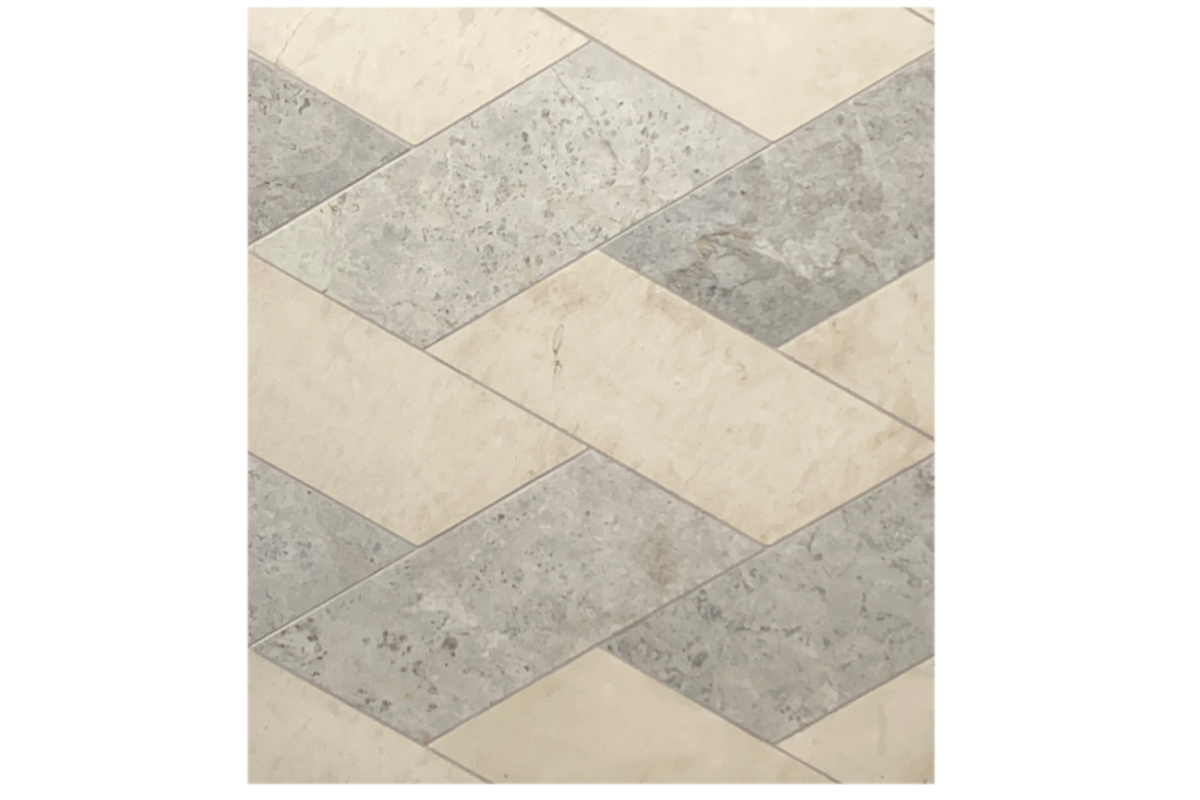 Tundra Grey Honed Swan Left  x 3/8'' Field Tile