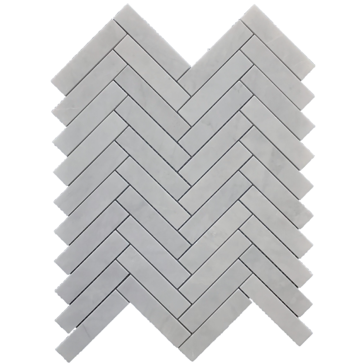 Ice Grey Herringbone 1''x4'' Honed Mosaic