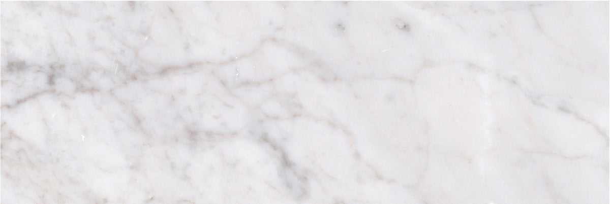 Bianco Carrara Honed 4'' x 12''  x 3/8'' Field Tile