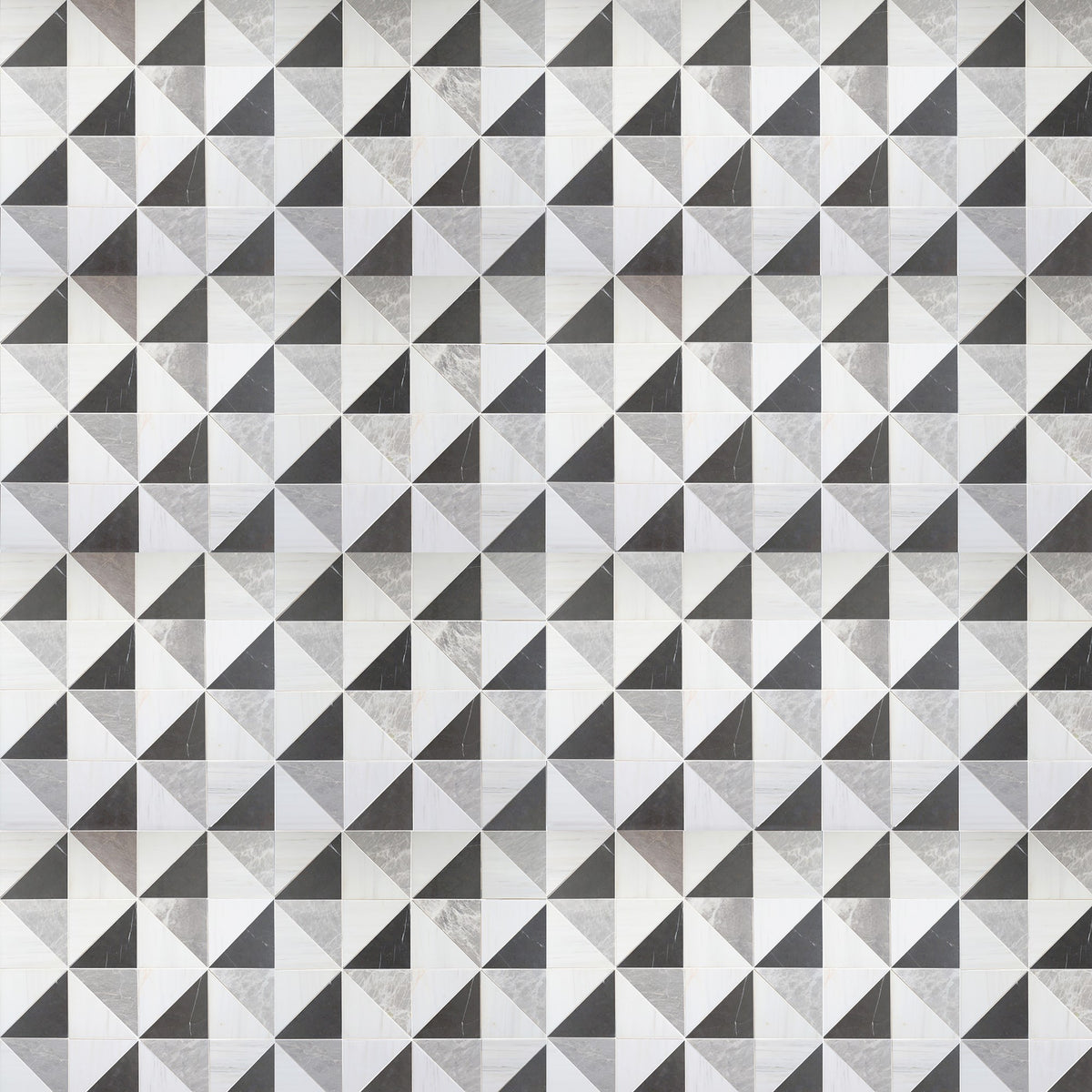 Glacier White Honed Diamond Triangle  x 3/8'' Field Tile Building Materials 