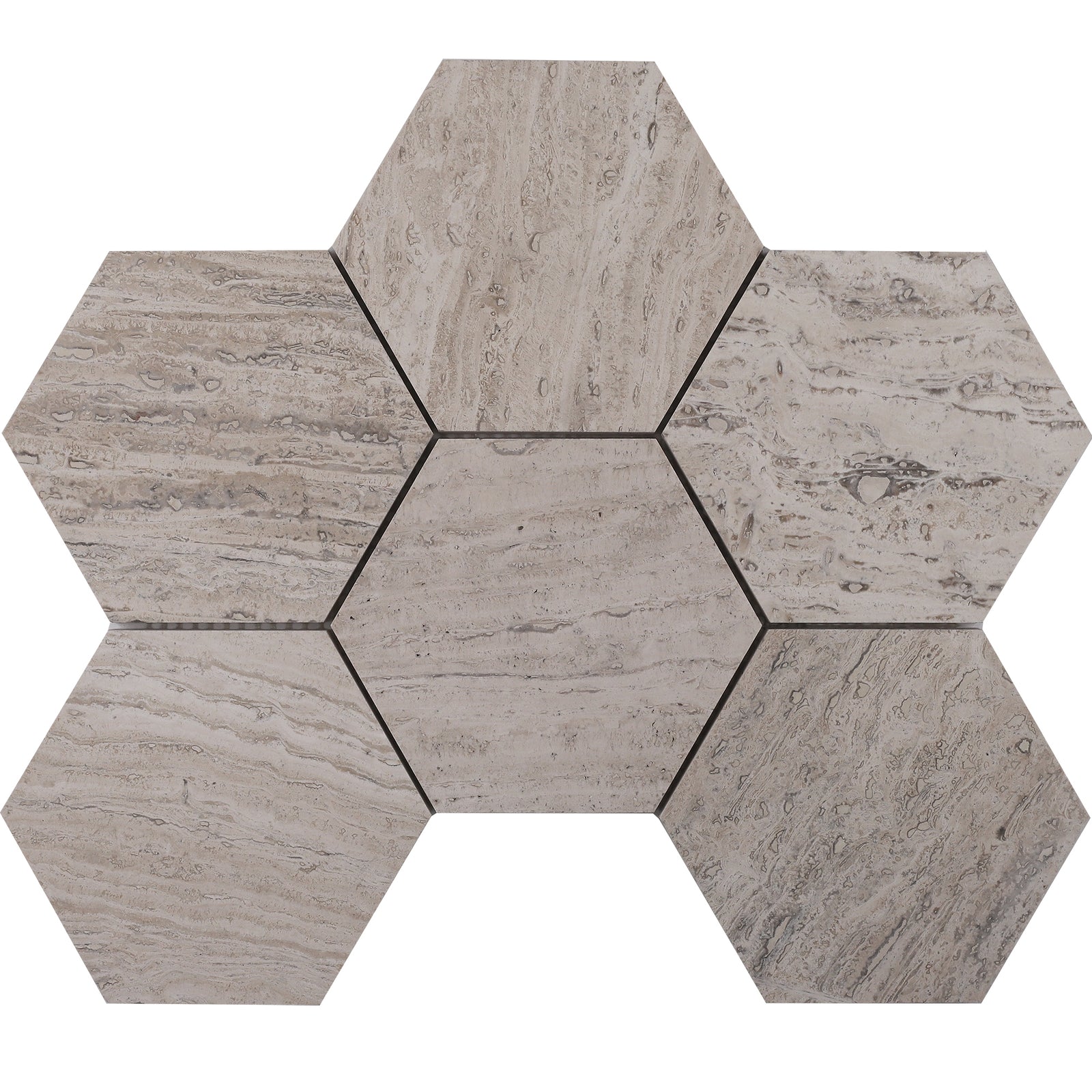 Alabastrino Rustic VC Honeycomb 5'' Honed Mosaic Mosaic 