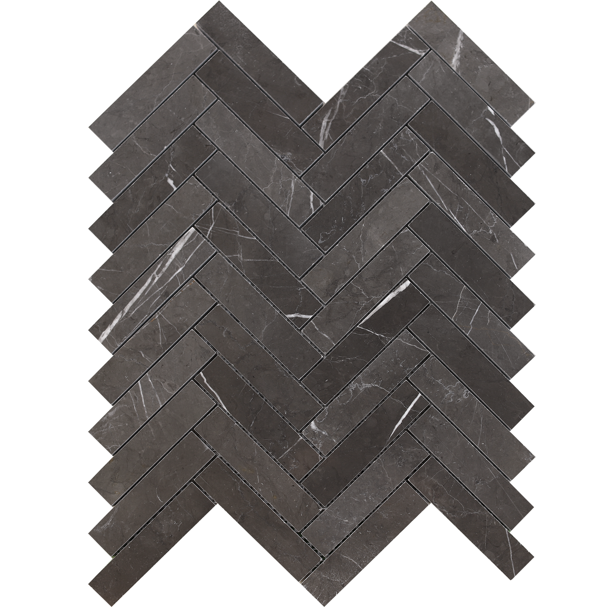 Mount Grey Plain Herringbone 1''x4'' Honed Mosaic