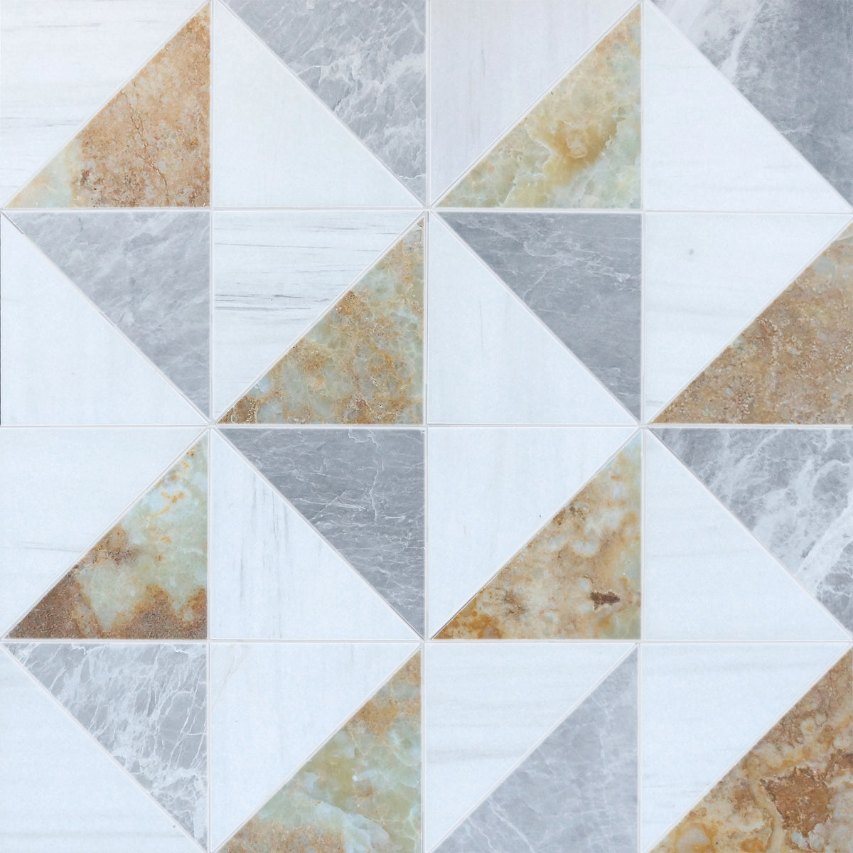 Amber Onyx Honed Diamond Triangle  x 3/8'' Field Tile Building Materials 