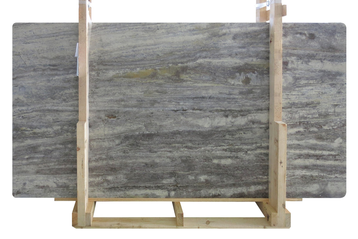 Silver Brown VC Honed  x 3CM Slab # F2821 Building Materials Silver Brown VC   Travertine Slab