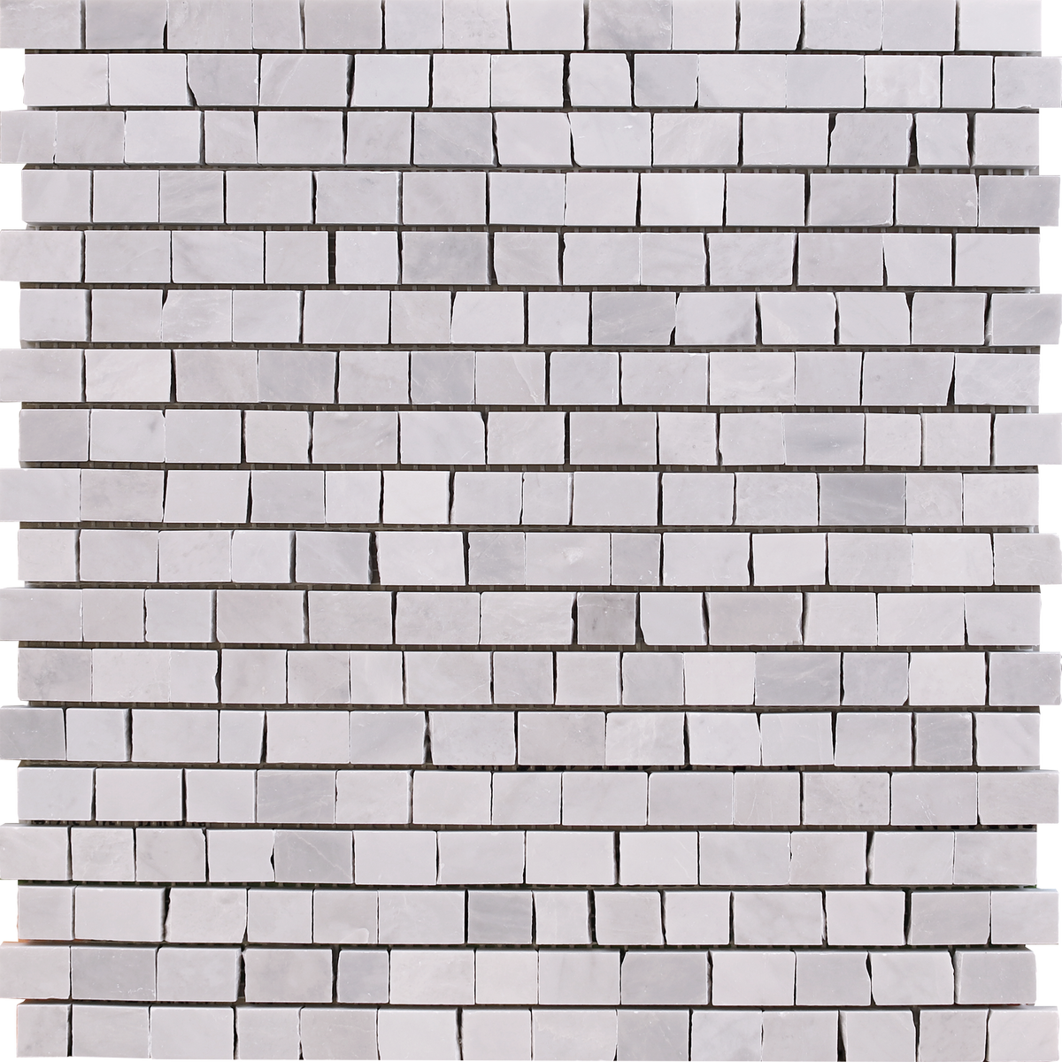 Ice Grey Broken Joint Mini Honed Mosaic