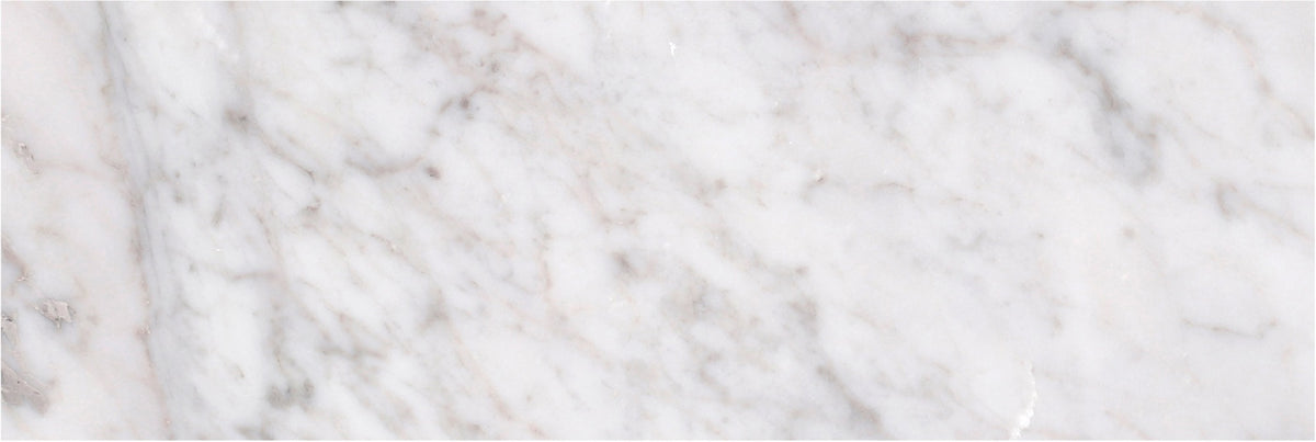 Bianco Carrara Honed 4'' x 12''  x 3/8'' Field Tile
