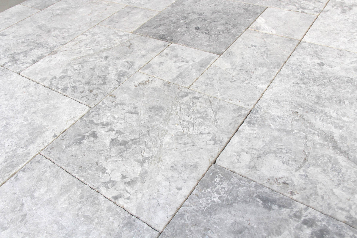 Ocean Grey French Pattern 8''x8'', 8''x16'', 16''x16'', 16''x24'' Brushed and Chiseled Field Tile
