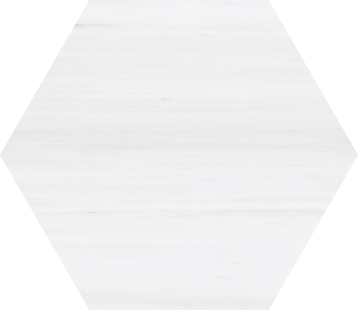Glacier White Honed Hexagon 10''  x 3/8'' Field Tile