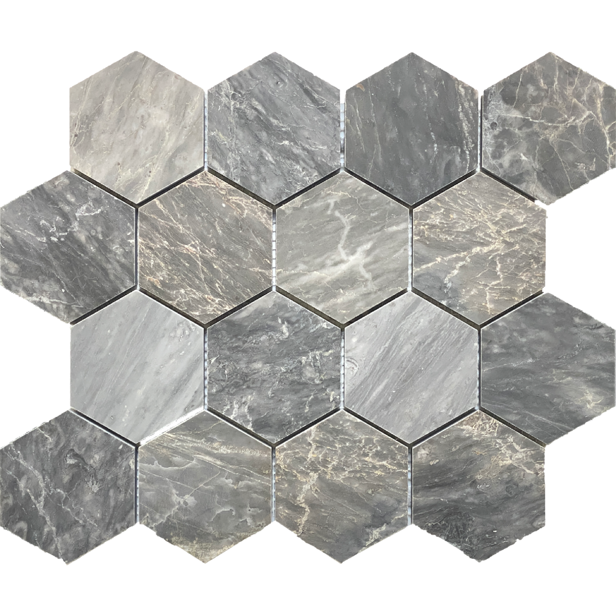 North Sky Hexagon 3'' Honed Mosaic Building Materials 