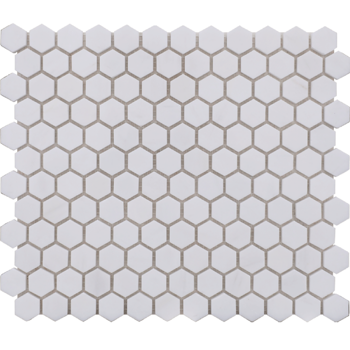 Glacier White Hexagon 1'' Polished Mosaic