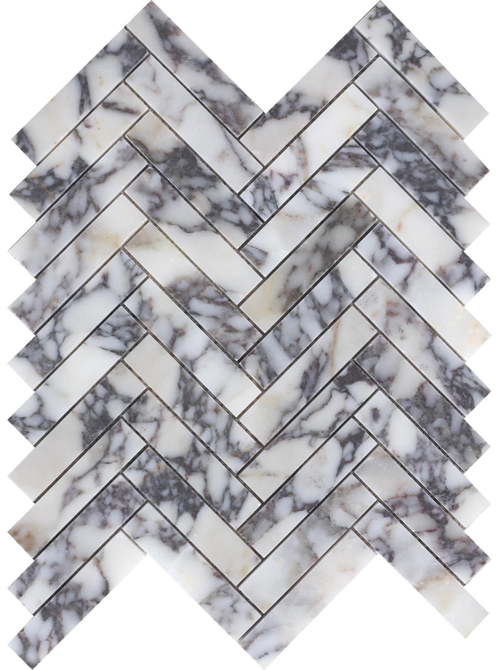 Calacatta Viola Herringbone 1''x4'' Honed Mosaic Mosaic 