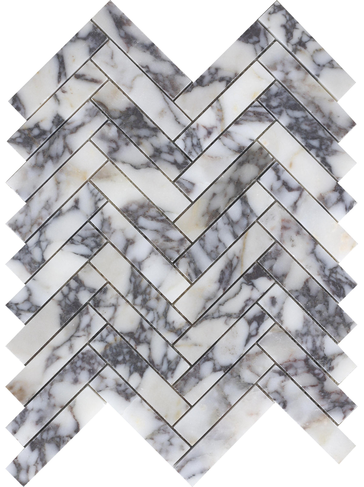 Calacatta Viola Herringbone 1&#39;&#39;x4&#39;&#39; Honed Mosaic