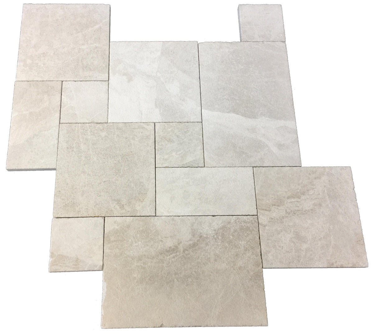 Cream Misto French Pattern 8&#39;&#39;x8&#39;&#39;, 8&#39;&#39;x16&#39;&#39;, 16&#39;&#39;x16&#39;&#39;, 16&#39;&#39;x24&#39;&#39; Brushed and Chiseled Field Tile