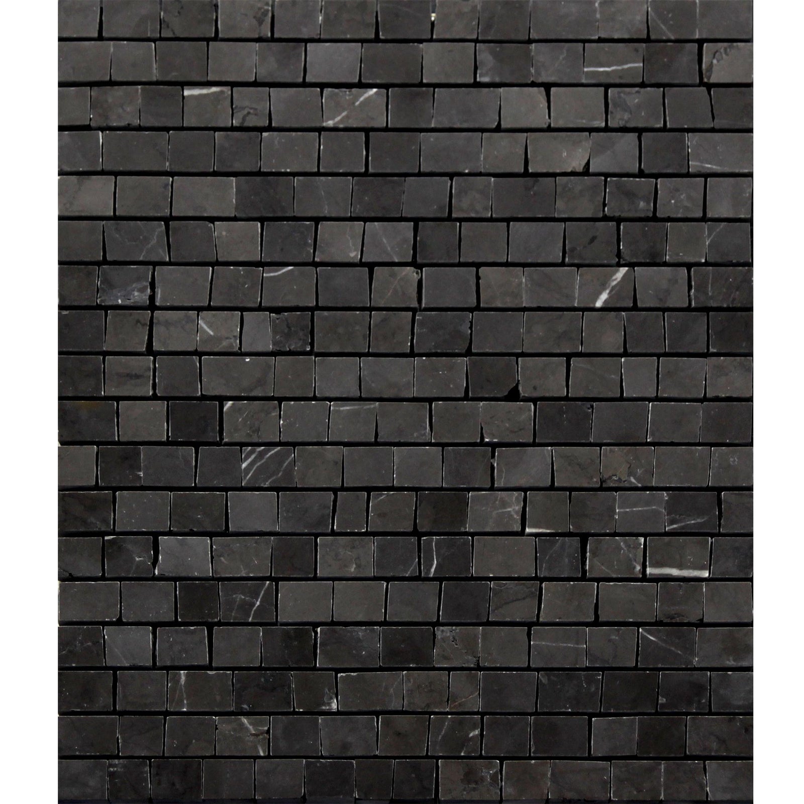 Black Silk Broken Joint Mini Honed Mosaic Mosaic 