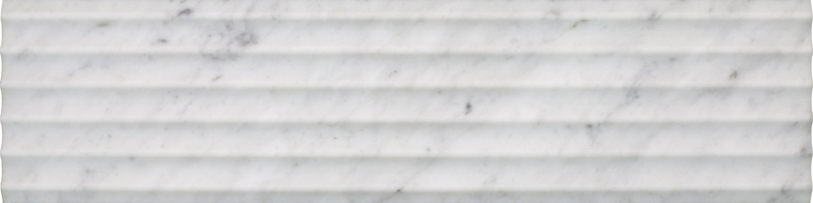 Bianco Carrara Honed Flute-In 6'' x 24''  x 3/8'' Field Tile Field Tile 