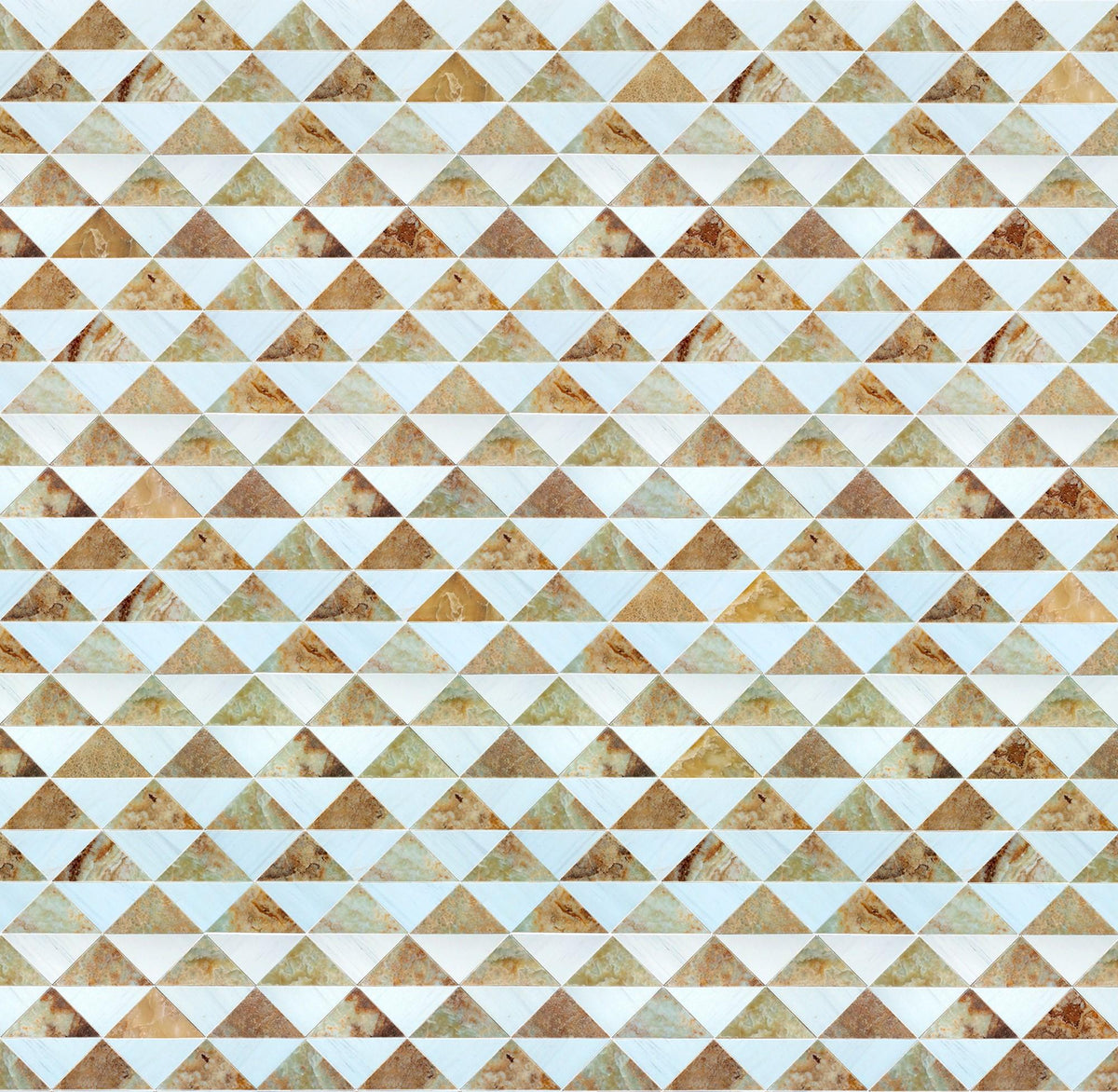 Amber Onyx Honed Diamond Triangle 3/8&#39;&#39; Field Tile