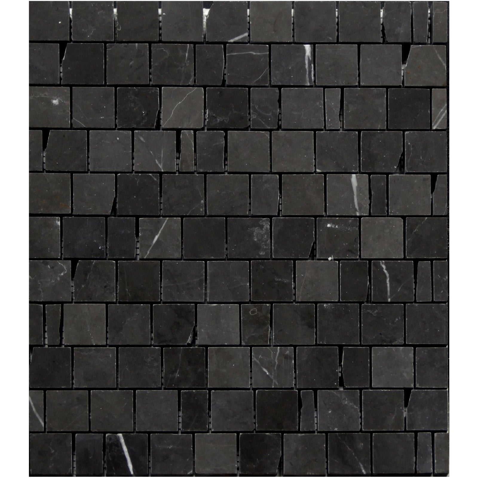 Black Silk Broken Joint 005 Honed Mosaic Mosaic 