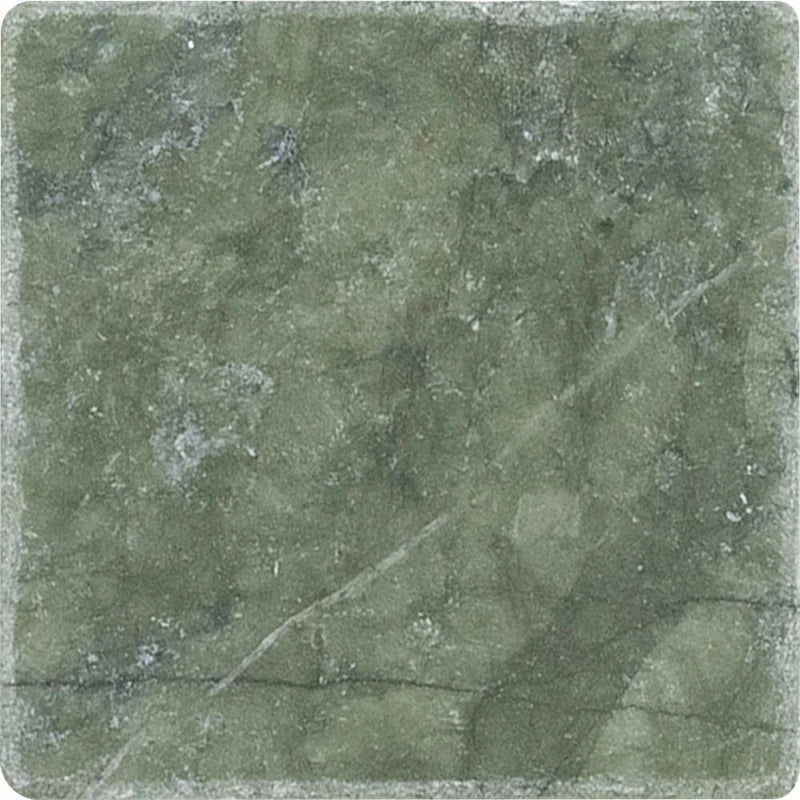 Verde Ming Tumbled 3'' x 3''  x 3/8'' Field Tile
