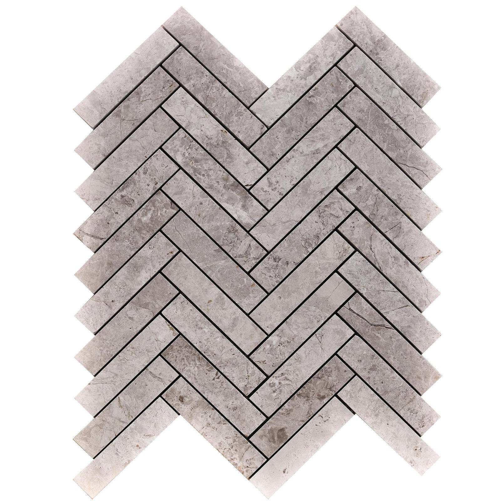 Tundra Grey Herringbone 1''x4'' Honed Mosaic Mosaic 