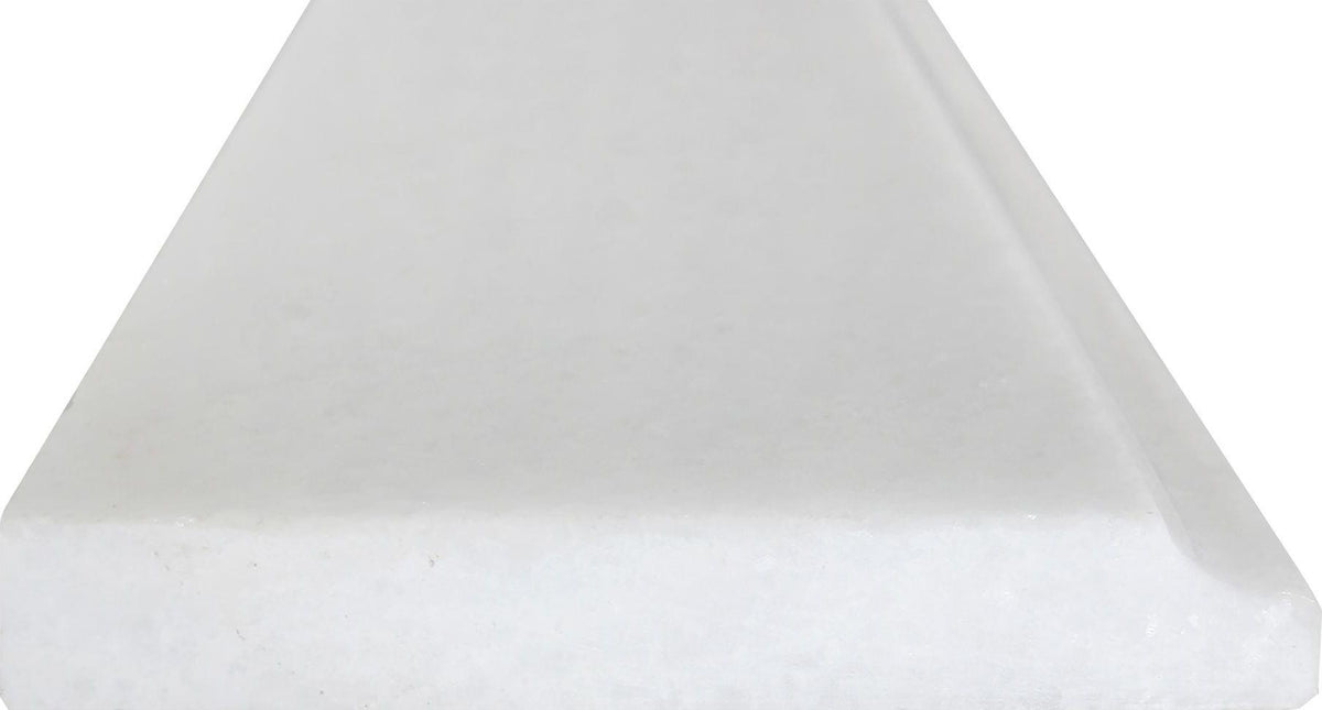 Snow White Polished Threshold Double Side Beveled 4&#39;&#39; x 36&#39;&#39;  Molding Molding Snow White Threshold Double Side Beveled 4&#39;&#39; x 36&#39;&#39; Marble Molding