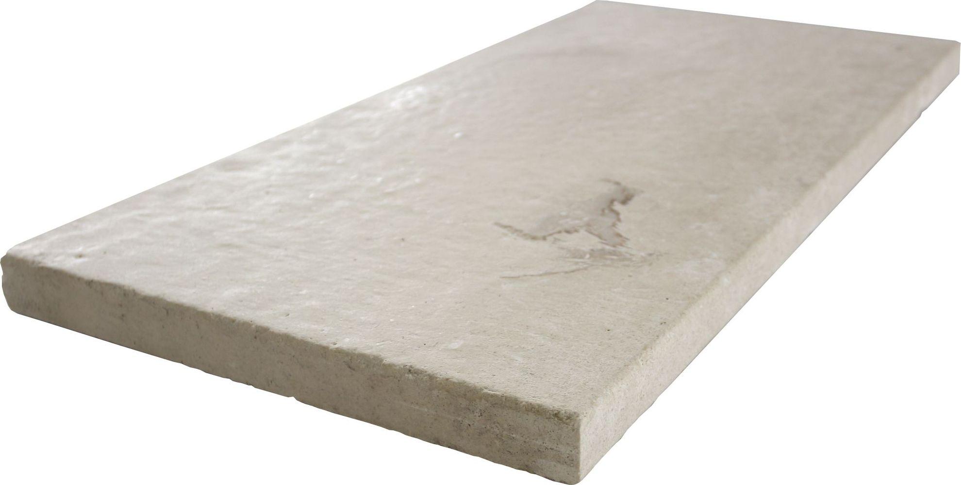 La Perla Brushed 12'' x 24'' Eased Edge 2'' Coping Coping La Perla 12'' x 24'' Eased Edge Limestone Coping