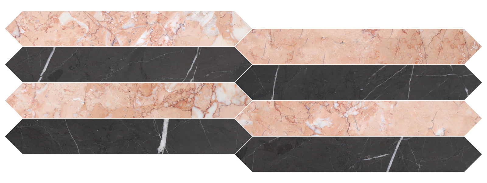 Bellini Honed Picket 2''x12'' 3/8'' Field Tile & Mount Grey Plain Honed Picket 2''x12'' 3/8'' Field Tile | Picket Field Tile