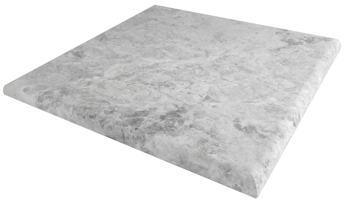 Ocean Grey Brushed 24&#39;&#39; x 24&#39;&#39; Full Bullnose on All Sides 2&#39;&#39; Wall Cap